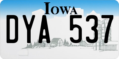 IA license plate DYA537