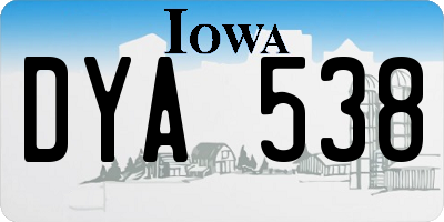 IA license plate DYA538