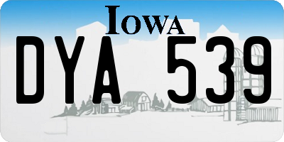 IA license plate DYA539