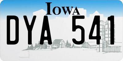 IA license plate DYA541