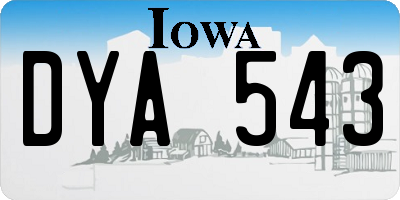 IA license plate DYA543