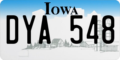 IA license plate DYA548