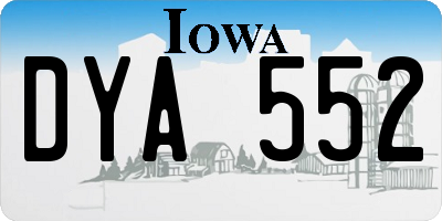 IA license plate DYA552