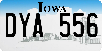 IA license plate DYA556