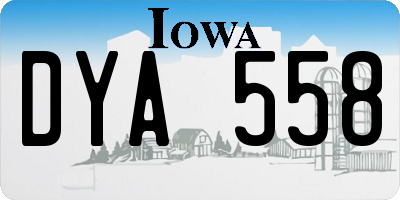 IA license plate DYA558