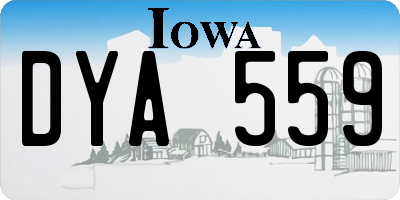 IA license plate DYA559