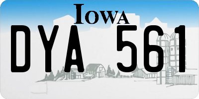 IA license plate DYA561