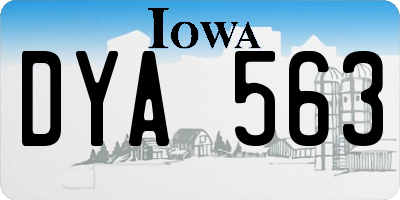 IA license plate DYA563