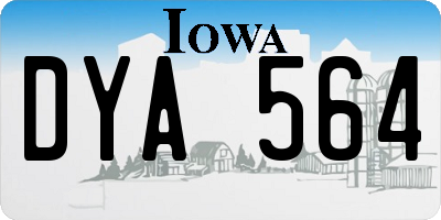 IA license plate DYA564
