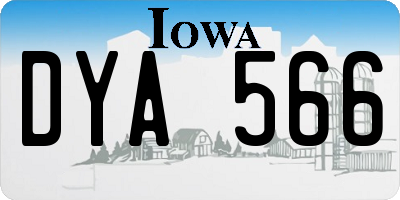IA license plate DYA566