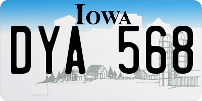 IA license plate DYA568