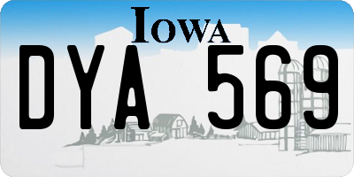 IA license plate DYA569