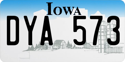 IA license plate DYA573