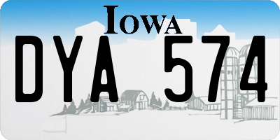 IA license plate DYA574