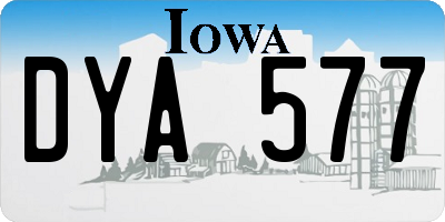 IA license plate DYA577