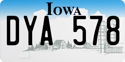 IA license plate DYA578