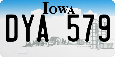 IA license plate DYA579