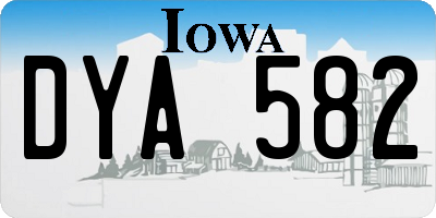 IA license plate DYA582