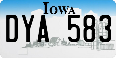 IA license plate DYA583