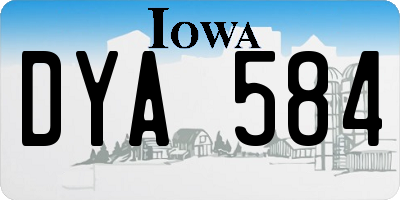 IA license plate DYA584