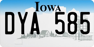 IA license plate DYA585