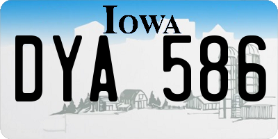 IA license plate DYA586