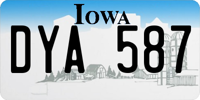 IA license plate DYA587