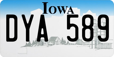 IA license plate DYA589