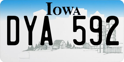 IA license plate DYA592