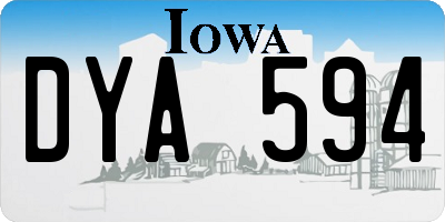 IA license plate DYA594