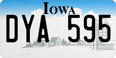 IA license plate DYA595