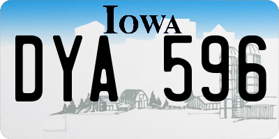 IA license plate DYA596