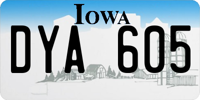 IA license plate DYA605