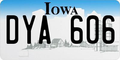 IA license plate DYA606