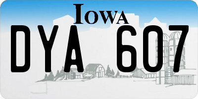 IA license plate DYA607