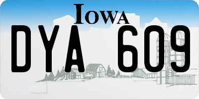 IA license plate DYA609