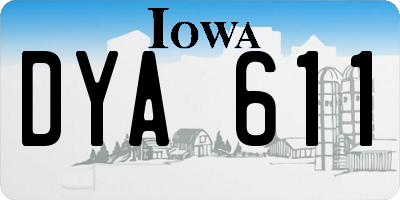 IA license plate DYA611