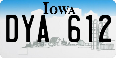 IA license plate DYA612