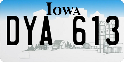 IA license plate DYA613