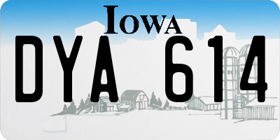 IA license plate DYA614