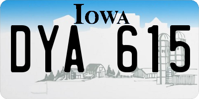 IA license plate DYA615