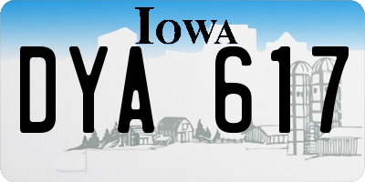 IA license plate DYA617