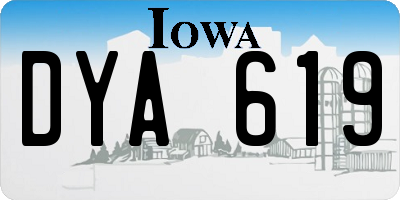 IA license plate DYA619