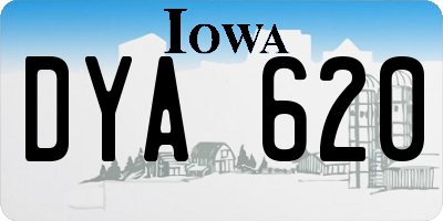 IA license plate DYA620