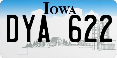 IA license plate DYA622