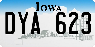 IA license plate DYA623