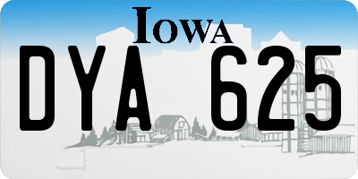 IA license plate DYA625