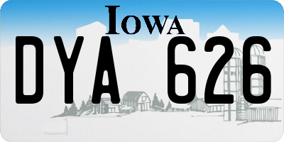 IA license plate DYA626