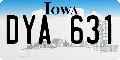 IA license plate DYA631