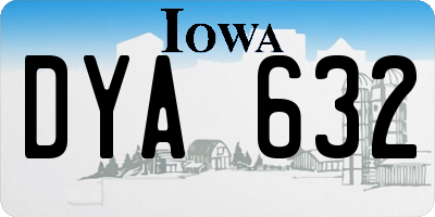 IA license plate DYA632